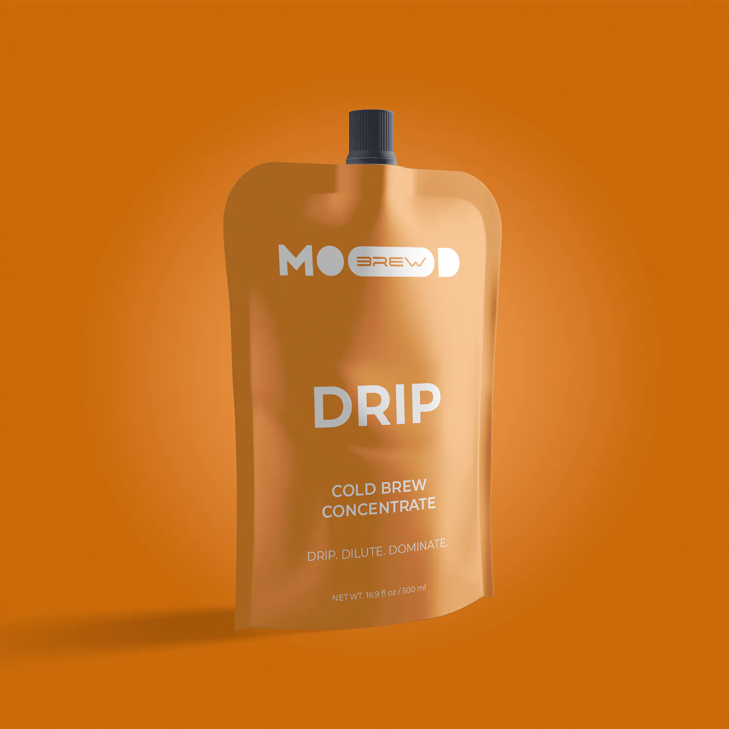 Moodbrew Drip: Brazilian and Ethiopian cold brew coffee concentrate pouch.